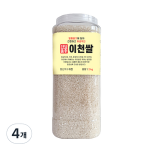 대한농산 통에담은 이천쌀 백미, 2kg, 4개