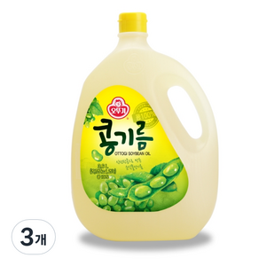 오뚜기 콩기름, 3.6L, 3개