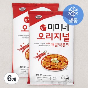 미미네 오리지널 매콤 떡볶이 (냉동), 570g, 6봉