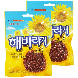 롯데제과 해바라기씨 초코볼, 80g, 2개