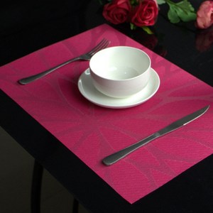리빙팝 유럽풍 테이블매트 H Type 2p, 레드, 45 x 30 cm