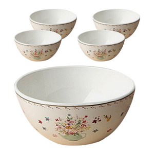 엘룸 플뢰르 대접, 혼합 색상, 5개입