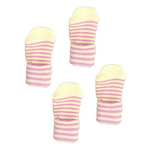 올치 캔디 스트라이프 반려동물 양말 4p, 라이트핑크