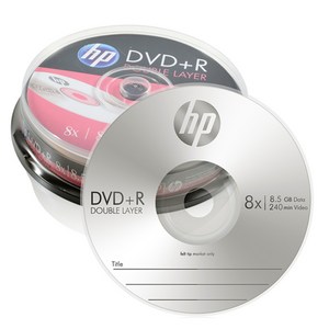 HP 8.5GB 8x 더블 레이어 공디스크 DVD+R 케익 10p, 1개