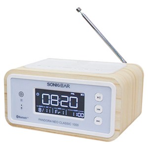 소닉기어 레트로 클래식 올인원 블루투스 스피커 NEO 1000, 실버비치