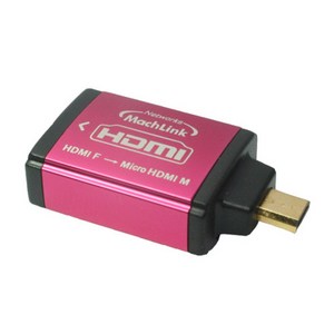 마하링크 HDMI F to MICRO HDMI M 메탈 변환젠더 H005, 1세트