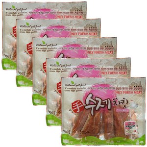 수제치킨 강아지 건조간식 150g, 숯불슬라이스 치킨, 5개