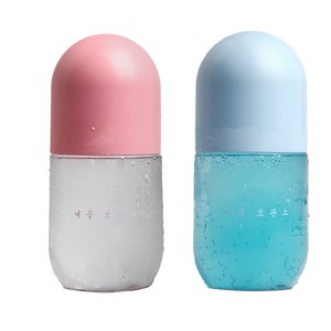 비프로젝트 내물 보관소 캡슐보틀 2p, 블루, 핑크, 350ml
