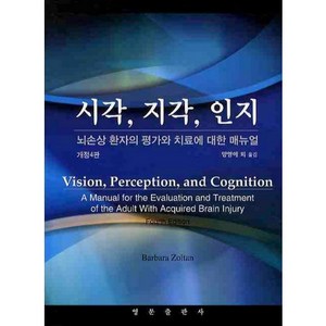 시각 지각 인지:뇌손상 환자의 평가와 치료에 대한 메뉴얼, 영문출판사, BARBARA,ZOLTAN 공저/양영애 역