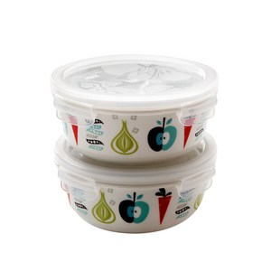 젠한국 런치 ISAK 원형 밀폐용기 610ml 2p 세트, 1세트, 단품