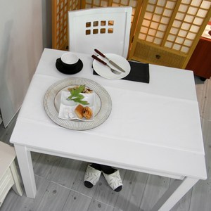 국내 제조 나산데코 캔버스 순면 테이블러너, 화이트, 협탁용(120 x 30 cm), 1개