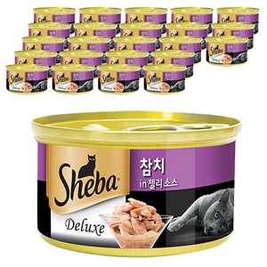 쉬바 1세 이상 고양이 간식 캔, 24개, 혼합맛(참치/젤리소스)