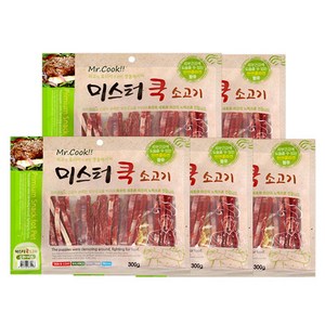 도그펜시아 미스터쿡 슬라이스 간식, 소고기 x 5개입, 300g, 5개