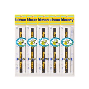 키모니 배드민턴 하이 소프트 홀스파이럴그립 KGT119 5p, 화이트, 1세트