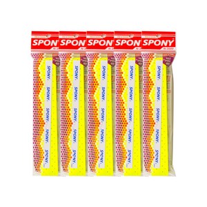 스포니 배드민턴 소프트핏 홀스파이럴그립 N-3000 5p, 네온, 5개
