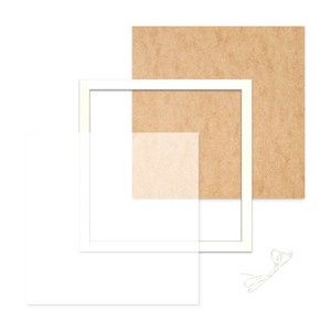 빌리프프레임 고급형 보석십자수 우드액자 30 x 30 cm, 화이트, 1개