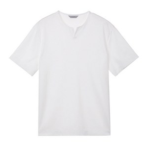 마인드브릿지 남성용 CP 스판 넥변형 세미오버 티셔츠, WHITE