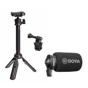 슬릭 멀티포드 3X4 + 보야 스마트폰 마이크 BY-A7H 패키지