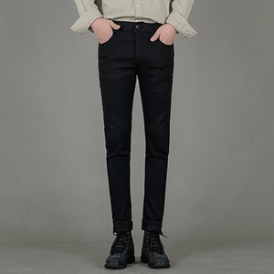 디와이진 남성용 10부 히든밴딩 스판 블랙데님 JN9984-1, 블랙