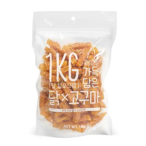 슈퍼츄 일킬로그램 가득담은 강아지 육포, 혼합맛(닭가슴살/고구마), 1kg, 1개