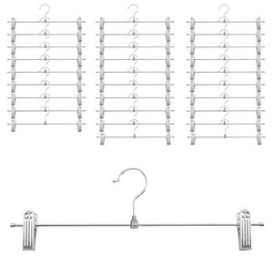 자국방지 스틸 바지걸이, 혼합 색상, 30개