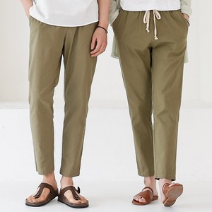 단군 남성용 슈퍼스판 사계절 밴딩 팬츠, 카키