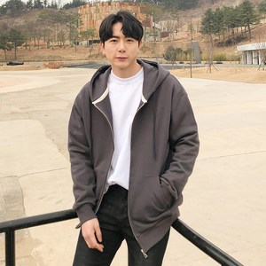 머시따 오버핏 비비드컬러 후드 집업