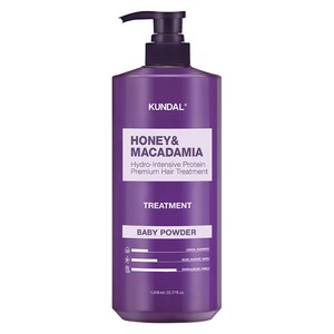 쿤달 허니 앤 마카다미아 헤어트리트먼트 베이비파우더향, 1058ml, 1개
