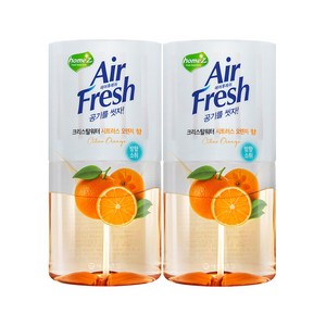 홈즈 에어후레쉬 크리스탈워 본품, 400ml, 2개, 시트러스 오렌지 향