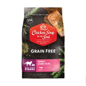 치킨수프 전연령용 그레인프리 고양이 건식 사료, 연어 + 콩, 5.44kg, 1개