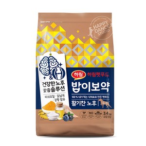 하림펫푸드 밥이보약 활기찬 노후 강아지 사료, 3.4kg, 1개