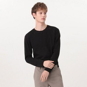 베이직하우스 남녀공용 쿨터치 효소가공 긴팔 티셔츠 HUTS0153