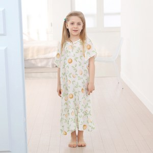 마밤오가닉 여아용 썸머오렌지 인견 반소매 원피스 잠옷