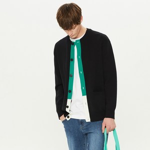 TNGT 남성용 배색 가디건 TGSW0B703BK