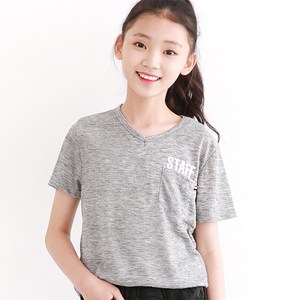 아동용 스테프 반팔티셔츠, 블랙