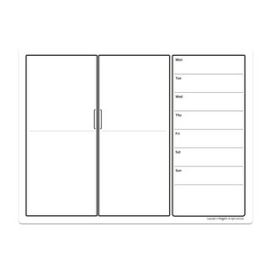 마그피아 마그보드 푸드플래너 유리용 화이트보드, 유리용 자석