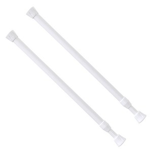 썬데코 다용도 커튼 압축봉 13mm 2p, 화이트