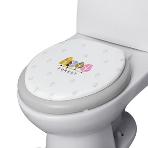 니드코 포레스트 소프트 변기커버 O형 중형, 그레이, 1개