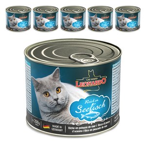 레오나르도 어덜트 고양이 습식사료, 생선, 200g, 6개