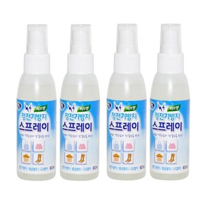 리빙굿 옷 정전기 방지 탈취 스프레이 본품, 60ml, 4개, 허브향