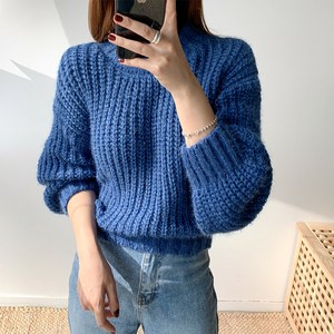 엔비룩 여성용 아방 크롭 니트