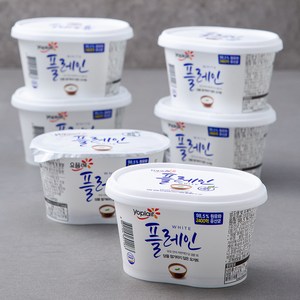 빙그레 요플레 플레인 화이트, 430g, 6개