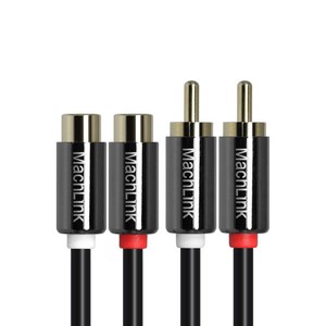 마하링크 2RCA 고급형 M-F 연장 케이블 3m, ML-F2R030 (3m), 혼합색상, 1개