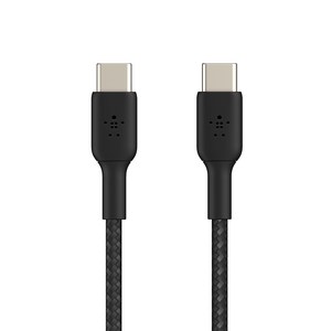 벨킨 부스트업 패브릭 USB C to C타입 고속 충전케이블 1m CAB004bt1M, 블랙, 1개