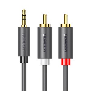 유그린 고급형 3.5mm 스테레오 to 2 RCA 케이블 10m