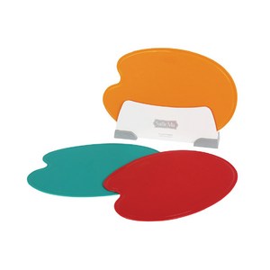 샐마 푸드팔레트 와이드 TPU 도마세트, 1세트, 도마 3종 + 보관대