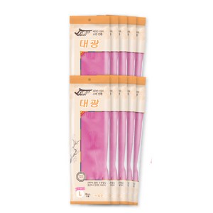 오런 대광 고무장갑 양손용 L, 핑크, 10세트, 대(L)