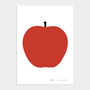 돈을 부르는 사과 그림 포스터 Red apple