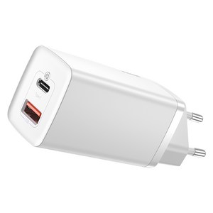 베이스어스 GaN2 라이트 65W PD 고속충전기 C타입 USB 포트, 화이트, 1개