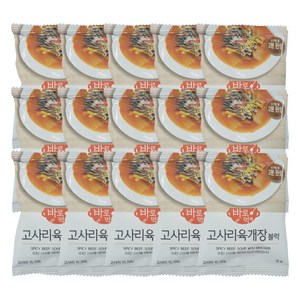 바로먹쿡 고사리육개장, 15g, 15개